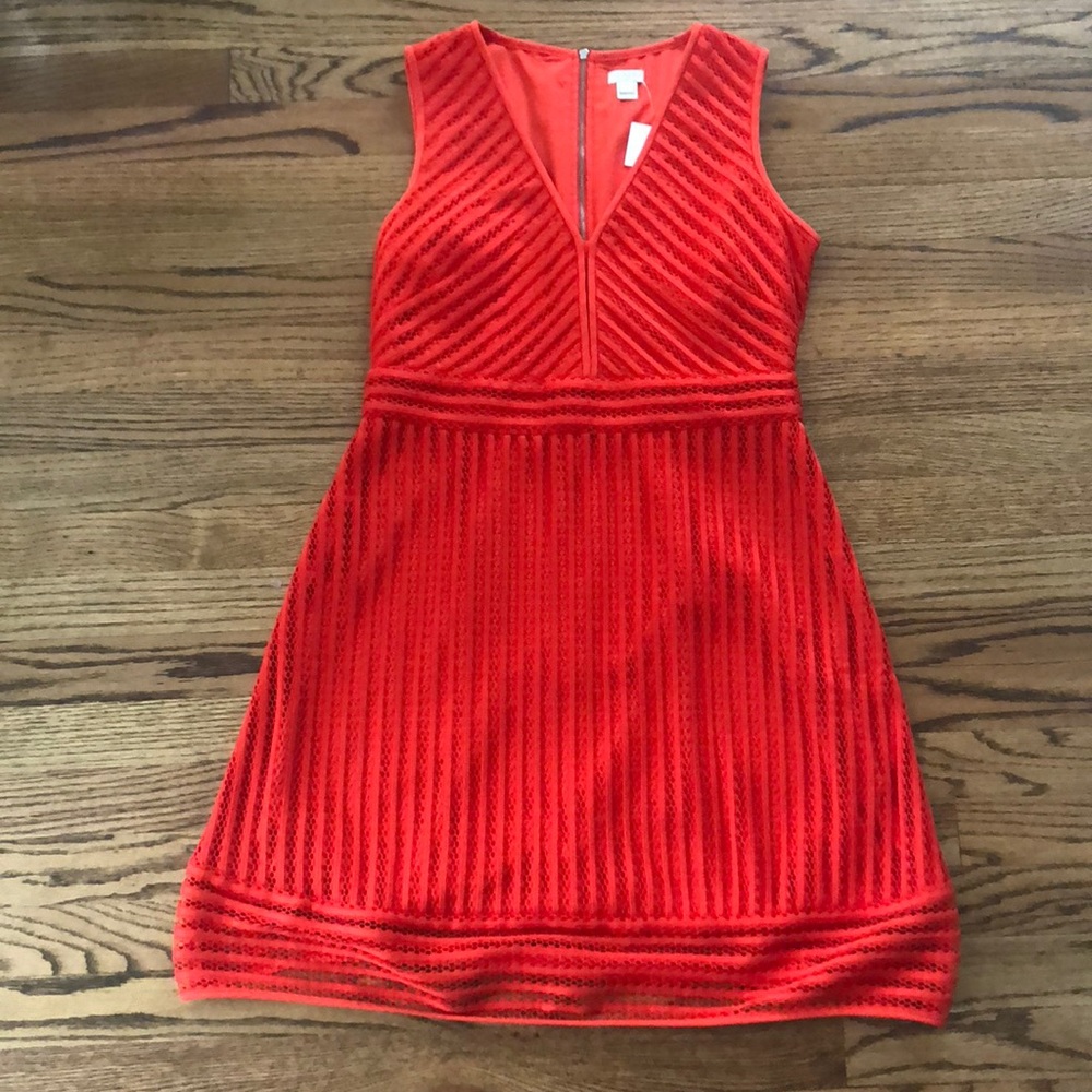 J Crew Factory striped eyelet dress - BRAND NEW